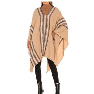 Nili Lotan wool blend poncho sweater one size New With Tags